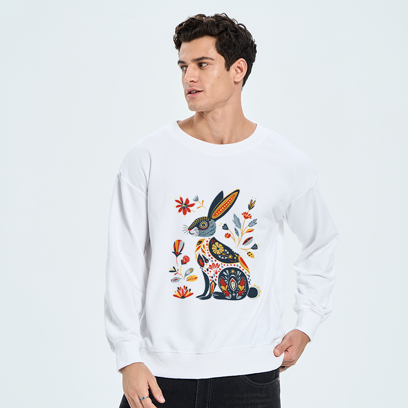 Tokyo-Tiger Folk Hare Bloom Classic Sweatshirt