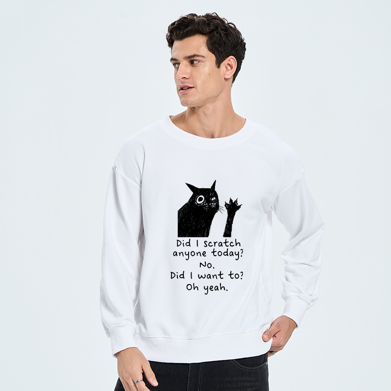 Tokyo-Tiger Black Cat Scratches People Classic Sweatshirt