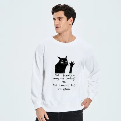 Tokyo-Tiger Black Cat Scratches People Classic Sweatshirt