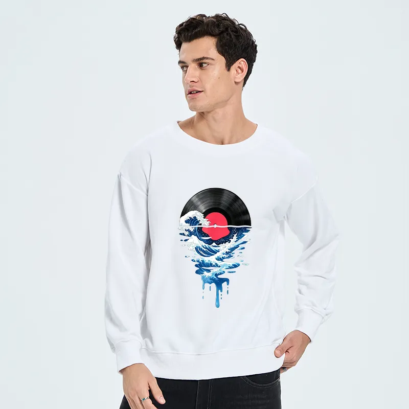 Tokyo-Tiger Vinyl Records And Waves Classic Sweatshirt