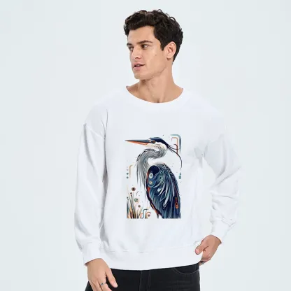 Tokyo-Tiger Stylish Blue Heron Classic Sweatshirt