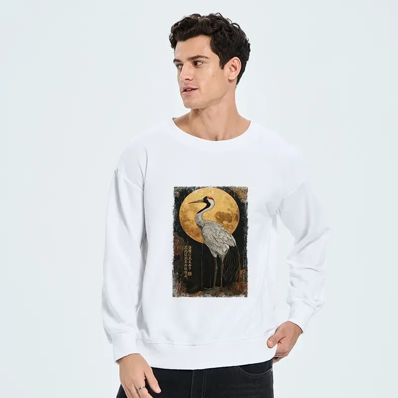Tokyo-Tiger Vintage Japanese Crane Kanji Classic Sweatshirt