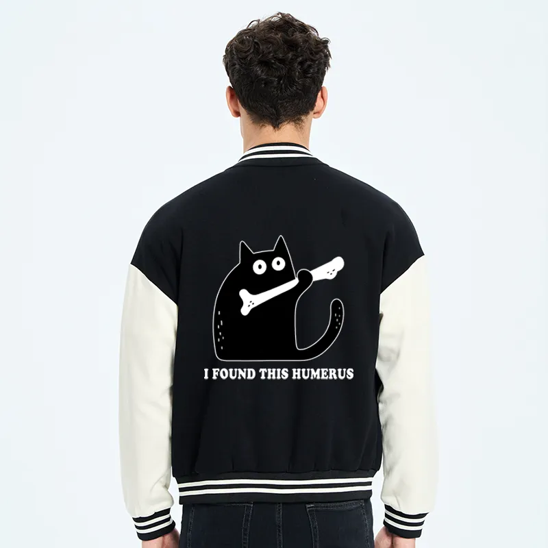 Tokyo-Tiger Cat Found This Humerus Embroidery Varsity Jacket