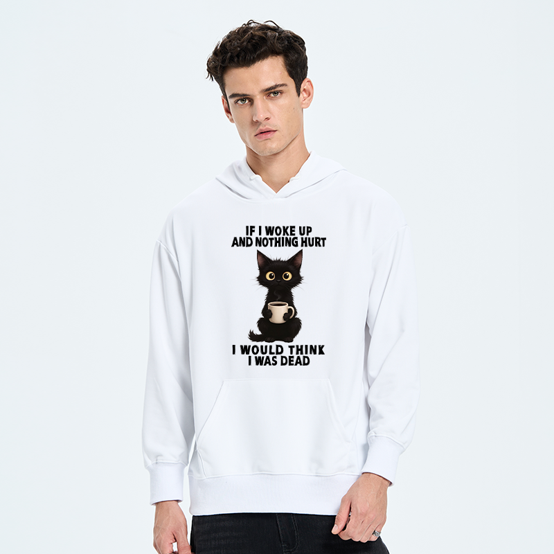 Tokyo-Tiger Funny Cute Black Cat And Coffee Meme Classic Hoodie