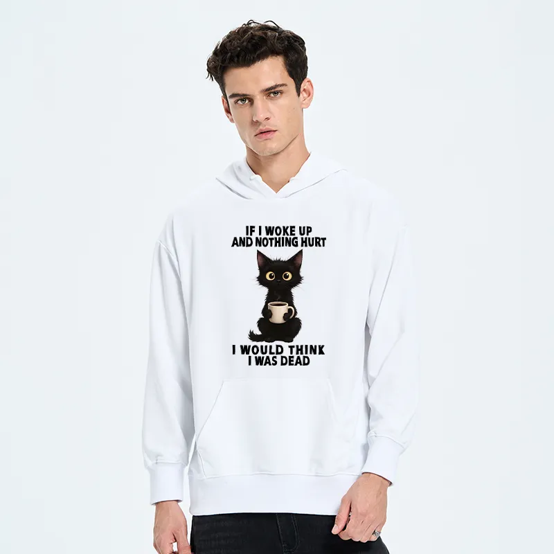 Tokyo-Tiger Funny Cute Black Cat And Coffee Meme Classic Hoodie