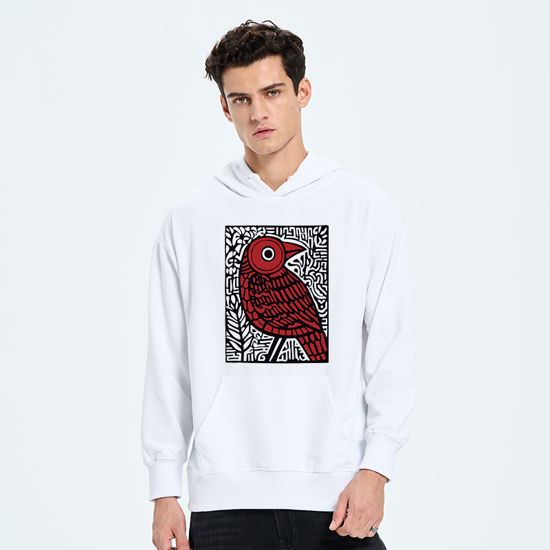 Tokyo-Tiger Retro Woodblock Bird Classic Hoodie