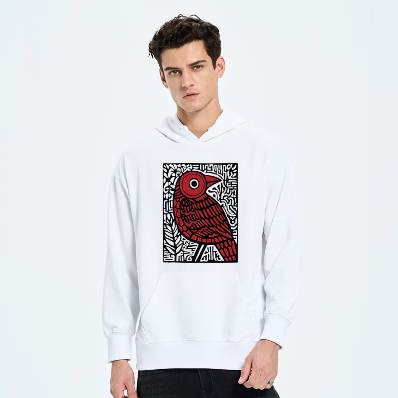 Tokyo-Tiger Retro Woodblock Bird Classic Hoodie