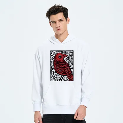 Tokyo-Tiger Retro Woodblock Bird Classic Hoodie