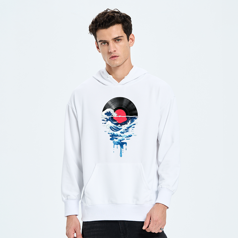 Tokyo-Tiger Vinyl Records And Waves Classic Hoodie