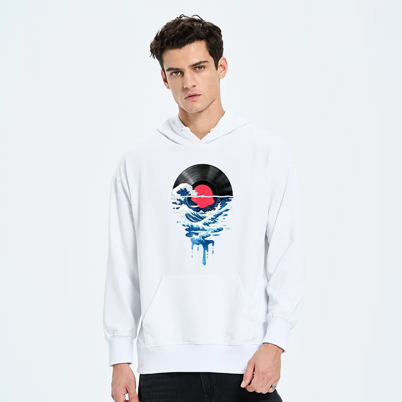 Tokyo-Tiger Vinyl Records And Waves Classic Hoodie