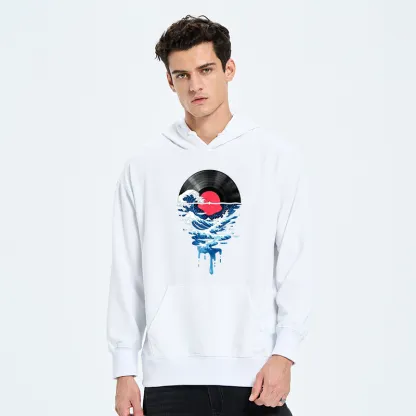 Tokyo-Tiger Vinyl Records And Waves Classic Hoodie