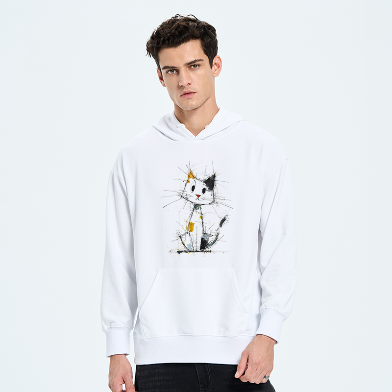Tokyo-Tiger Minimal Splash Ink Cute Cat Classic Hoodie