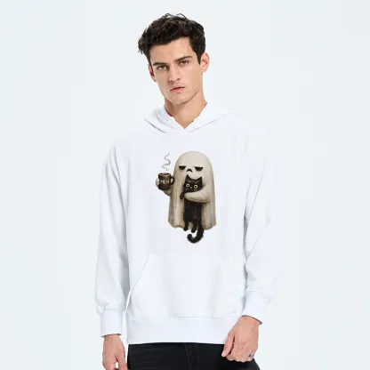 Tokyo-Tiger Ghost Cat Coffee Mood Classic Hoodie