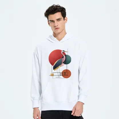 Tokyo-Tiger Geometric Crane Art Classic Hoodie