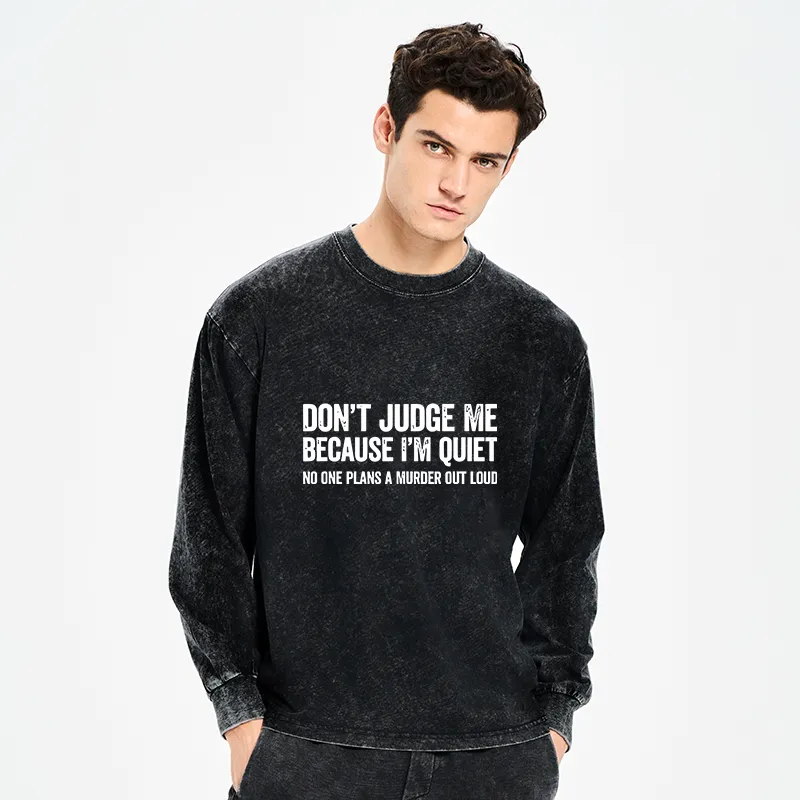 Tokyo-Tiger Sarcastic Funny Quote Washed Long Sleeve T-Shirt