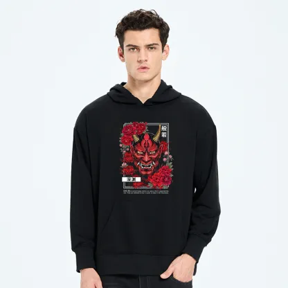 Tokyo-Tiger Cool Oni Floral Art Classic Hoodie