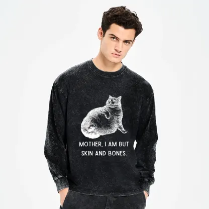 Tokyo-Tiger Skin & Bones Cat Washed Long Sleeve T-Shirt