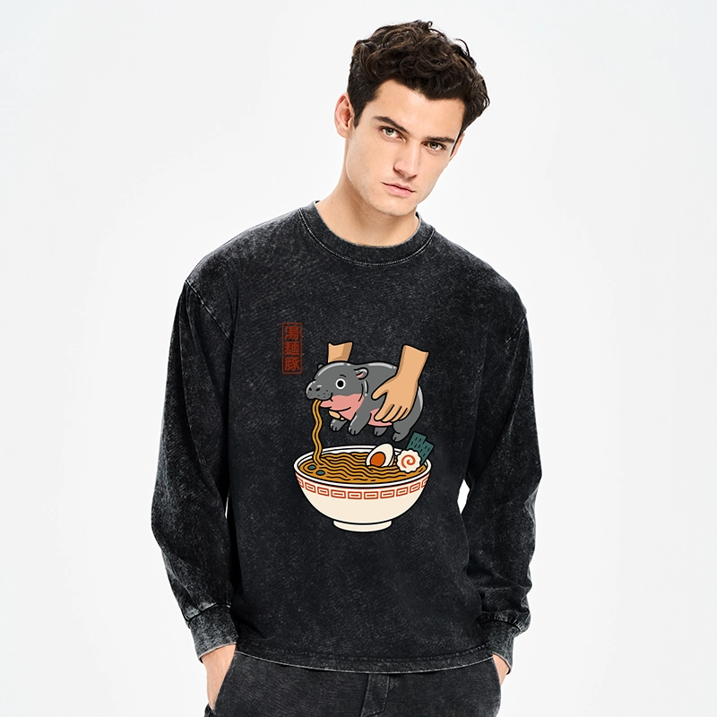 Tokyo-Tiger Noodles Got Me Washed Long Sleeve T-Shirt