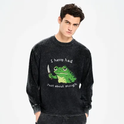 Tokyo-Tiger Impatient Frog Washed Long Sleeve T-Shirt