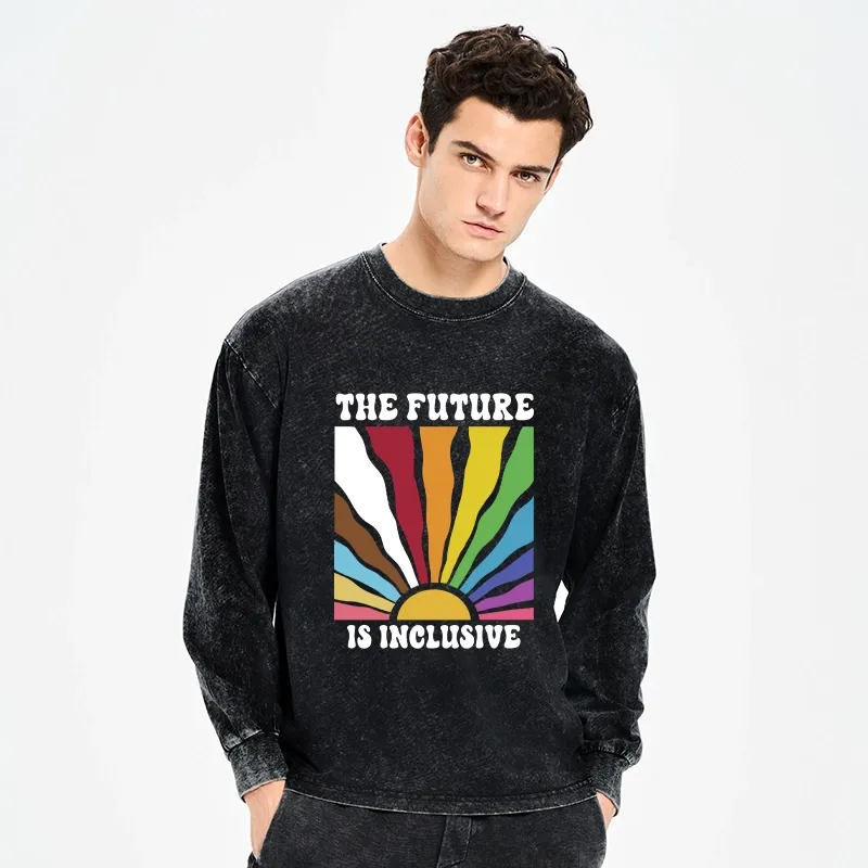Tokyo-Tiger Pride Future Is Inclusive Washed Long Sleeve T-Shirt