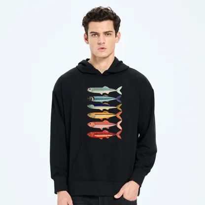 Tokyo-Tiger Colorful Fish Stack Classic Hoodie