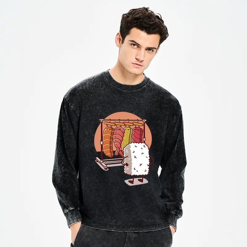 Tokyo-Tiger Which One Should I Wear Today Washed Long Sleeve T-Shirt