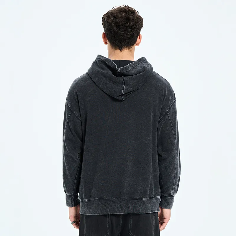 Tokyo-Tiger Cat Samurai Retro Washed Hoodie