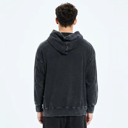 Tokyo-Tiger Cat Samurai Retro Washed Hoodie