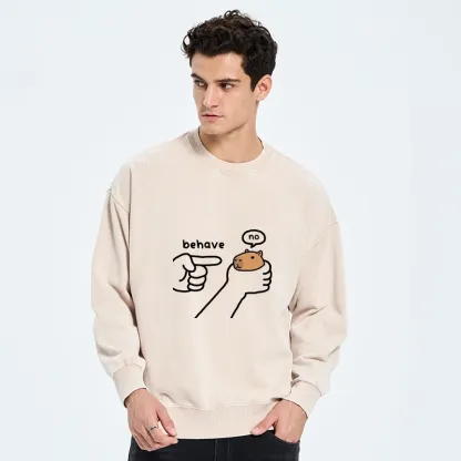 Tokyo-Tiger Dishonest Capybara Washed Sweatshirt