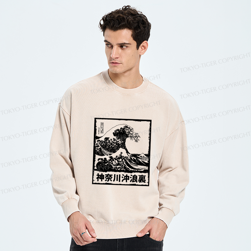 Tokyo-Tiger Legendary Wave Washed Sweatshirt