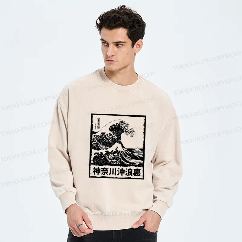 Tokyo-Tiger Legendary Wave Washed Sweatshirt