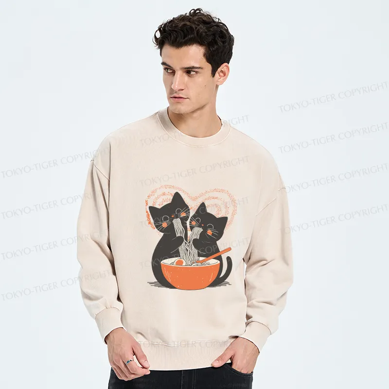 Tokyo-Tiger Let's Eat Ramen Together Washed Sweatshirt