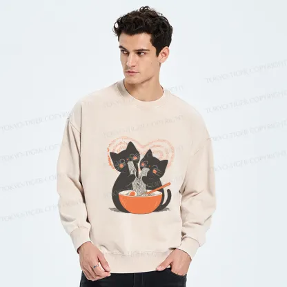 Tokyo-Tiger Let's Eat Ramen Together Washed Sweatshirt