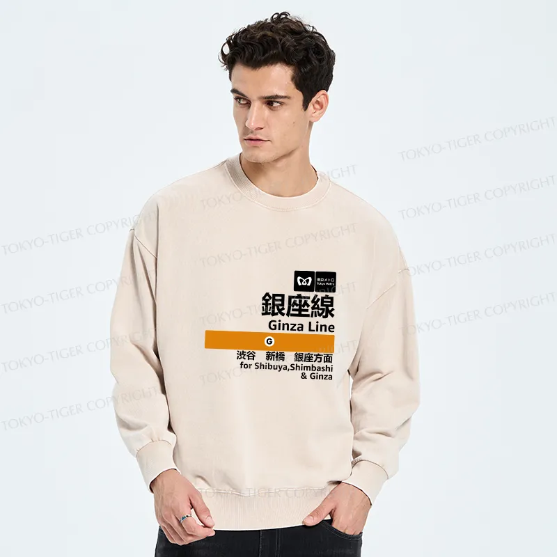 Tokyo-Tiger Ginza Line Japan Washed Sweatshirt