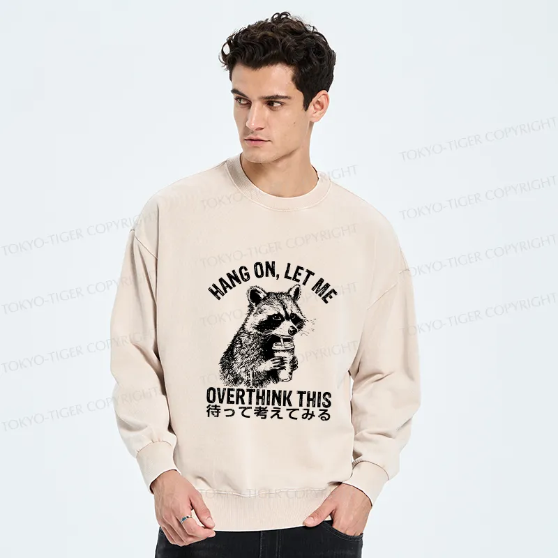 Tokyo-Tiger Overthink Raccoon Washed Sweatshirt