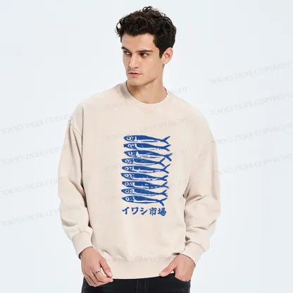 Tokyo-Tiger Sardine Market Washed Sweatshirt