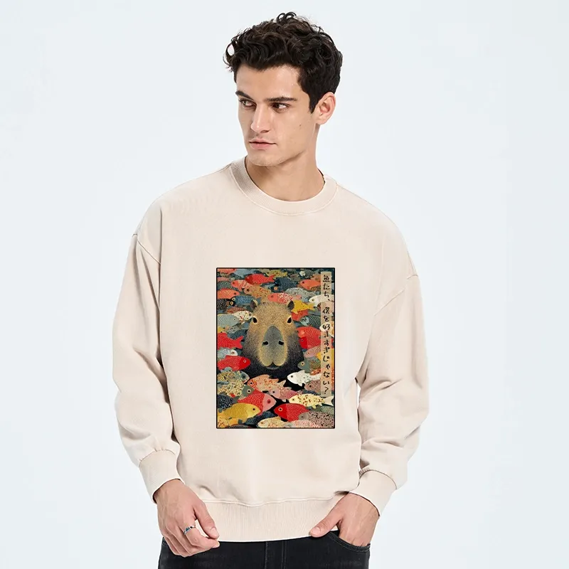 Tokyo-Tiger Am I Too Lovable? Washed Sweatshirt