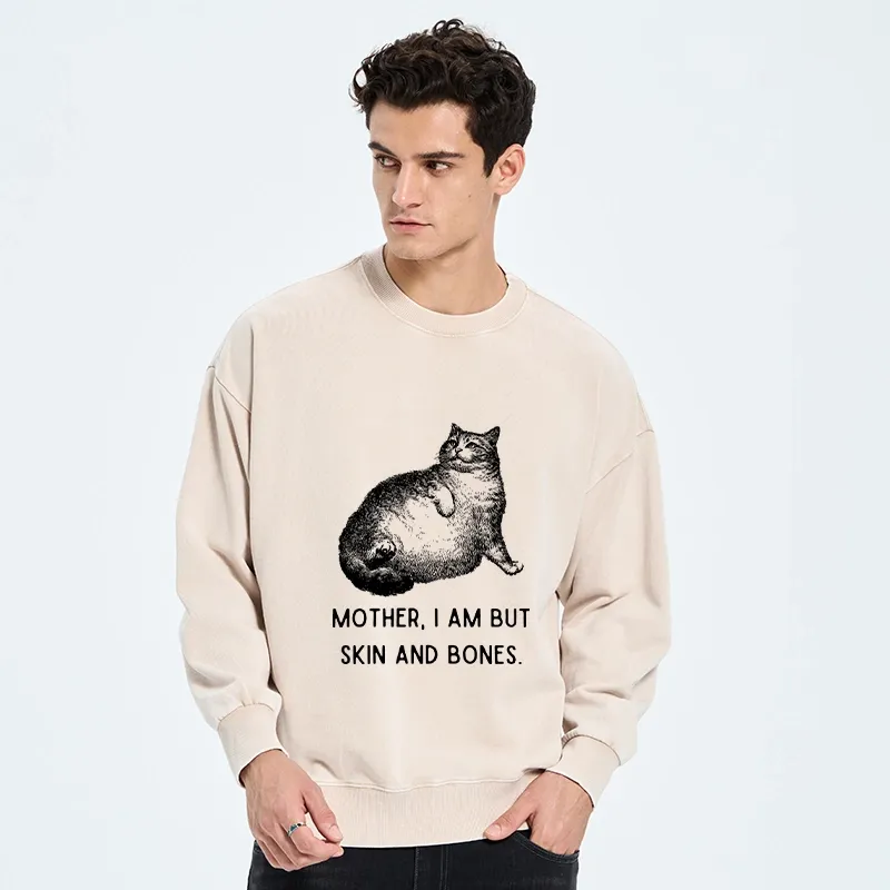 Tokyo-Tiger Skin & Bones Cat Washed Sweatshirt