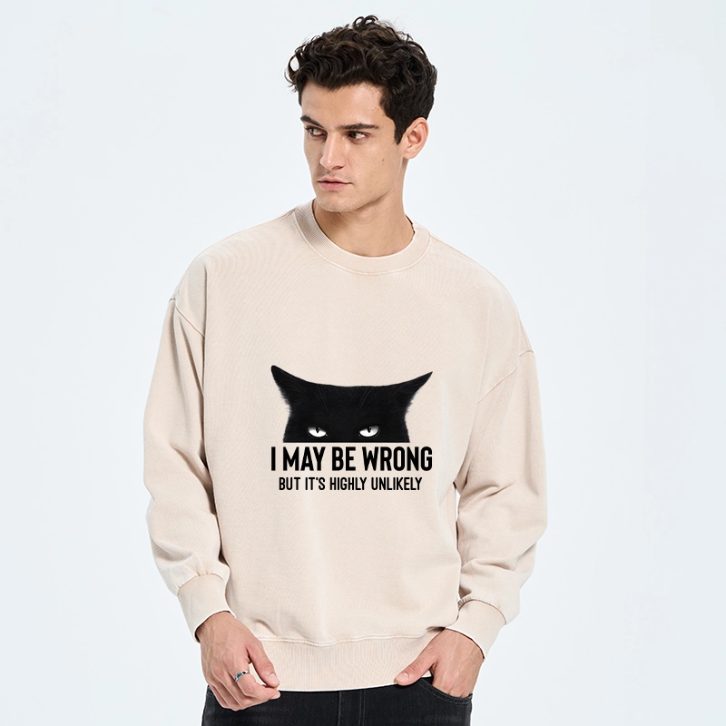 Tokyo-Tiger Cat Can Do No Wrong Washed Sweatshirt