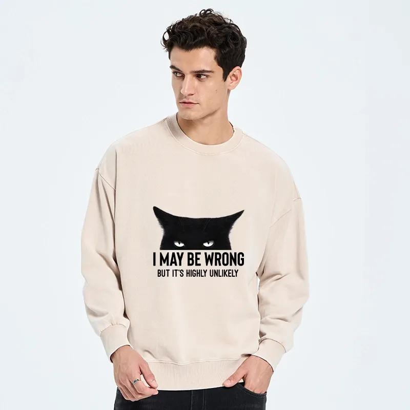 Tokyo-Tiger Cat Can Do No Wrong Washed Sweatshirt