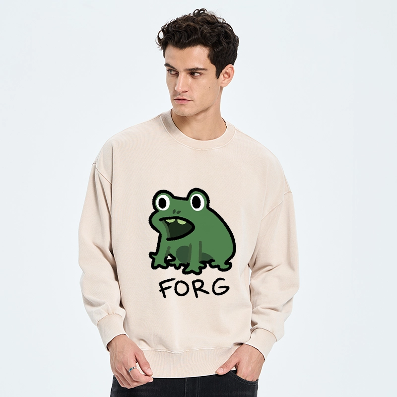 Tokyo-Tiger Funny Forg Japan Washed Sweatshirt