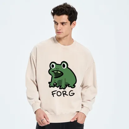 Tokyo-Tiger Funny Forg Japan Washed Sweatshirt