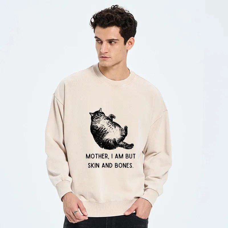 Tokyo-Tiger Overweight Cat And Its Doting Owner Washed Sweatshirt