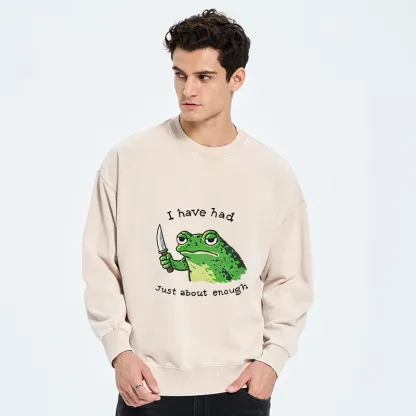 Tokyo-Tiger Impatient Frog Washed Sweatshirt