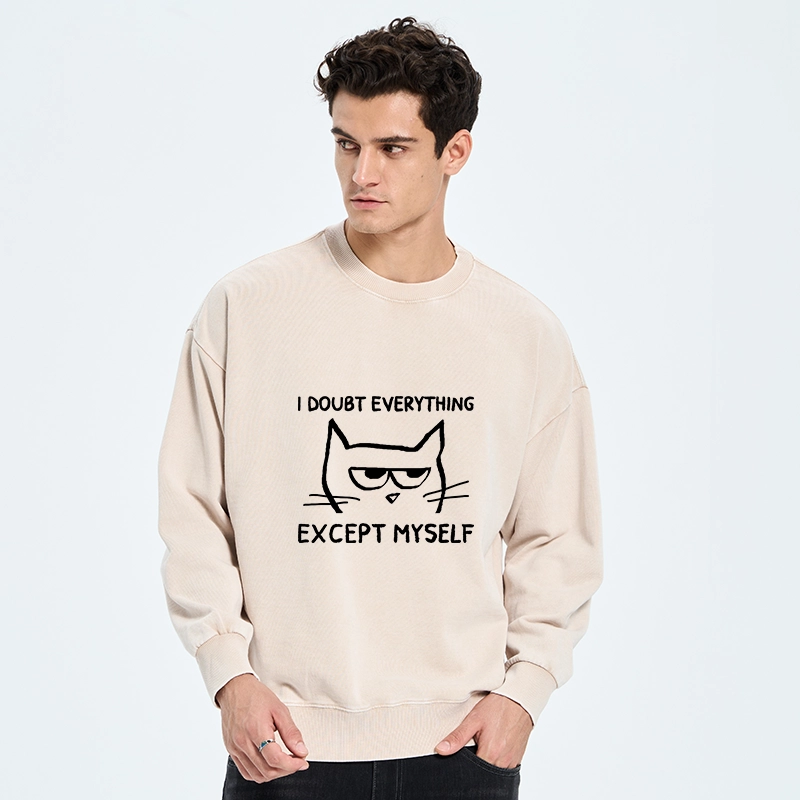 Tokyo-Tiger Confident Kitten Washed Sweatshirt