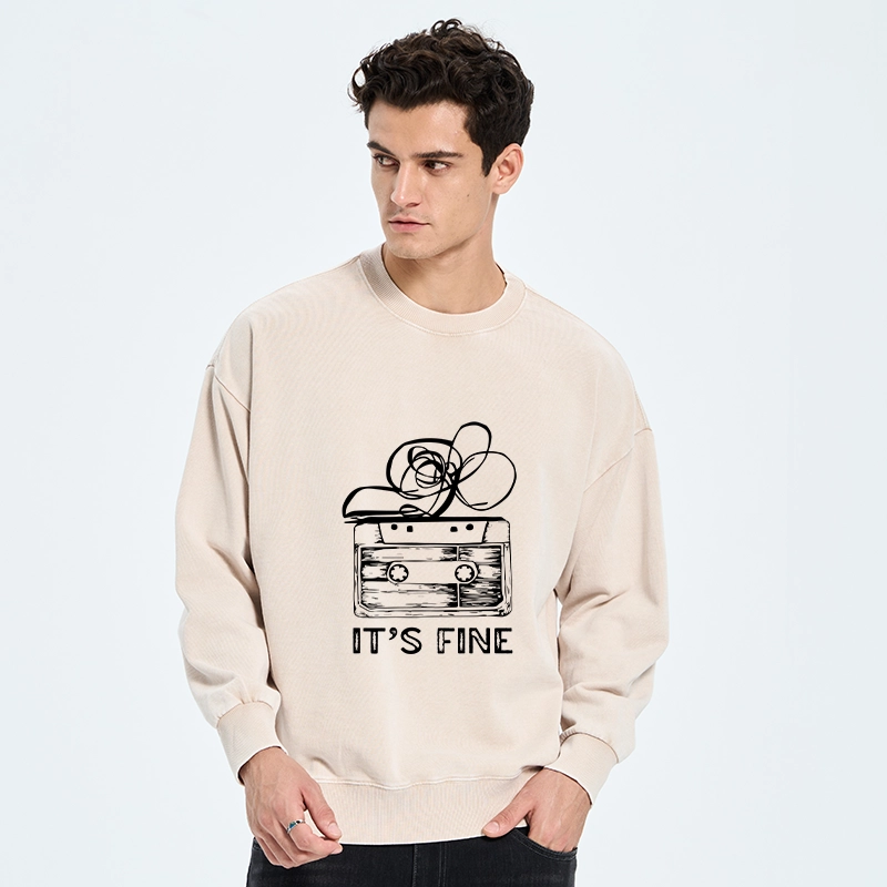 Tokyo-Tiger Cassette Fine Meme Washed Sweatshirt
