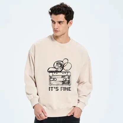 Tokyo-Tiger Cassette Fine Meme Washed Sweatshirt