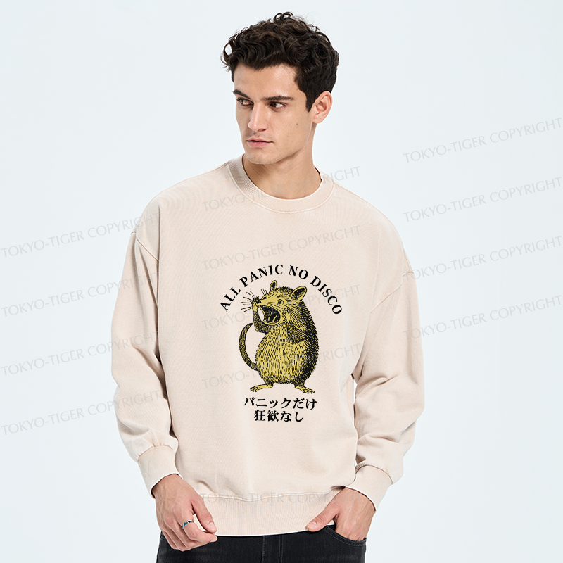 Tokyo-Tiger All Panic No Disco Washed Sweatshirt