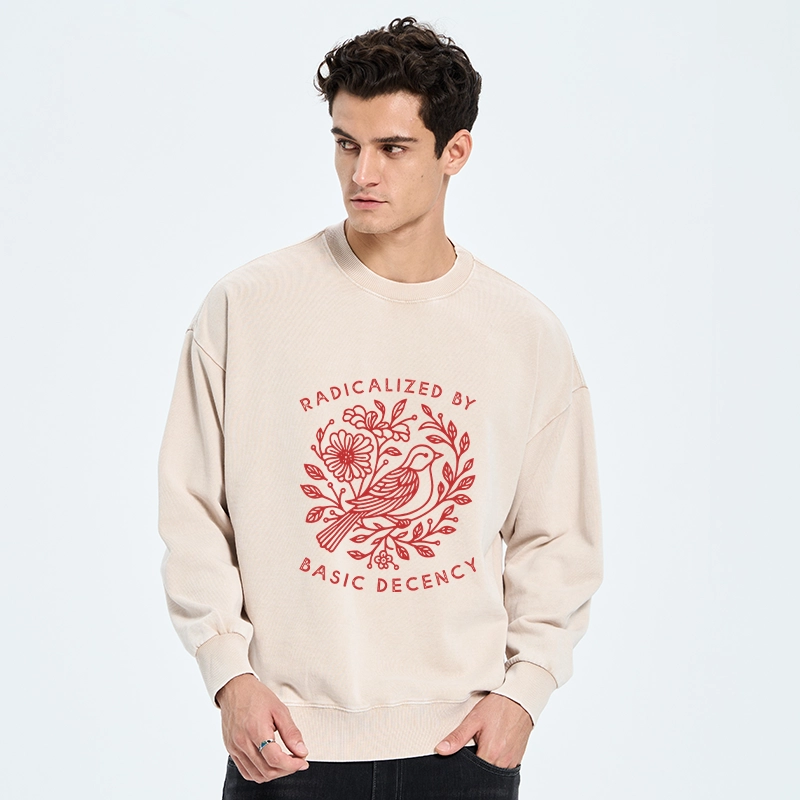 Tokyo-Tiger Pigeon That Was Moved Washed Sweatshirt