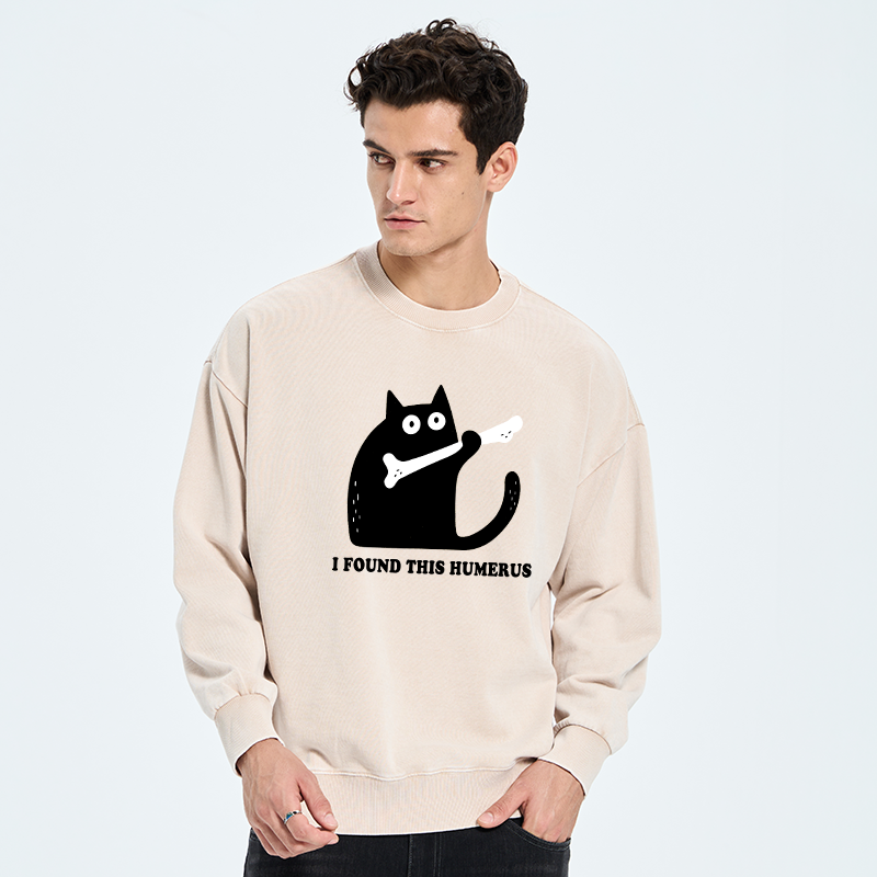Tokyo-Tiger Cat Found This Humerus Washed Sweatshirt